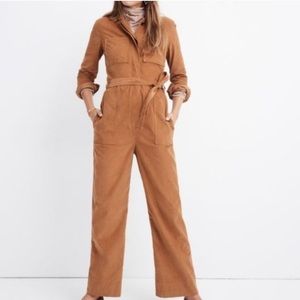 NWOT Madewell Belted Corduroy Junpsuit